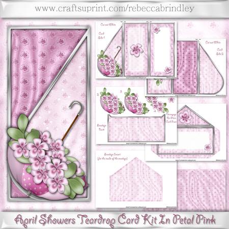 April Showers Teardrop Card Kit in Petal Pink