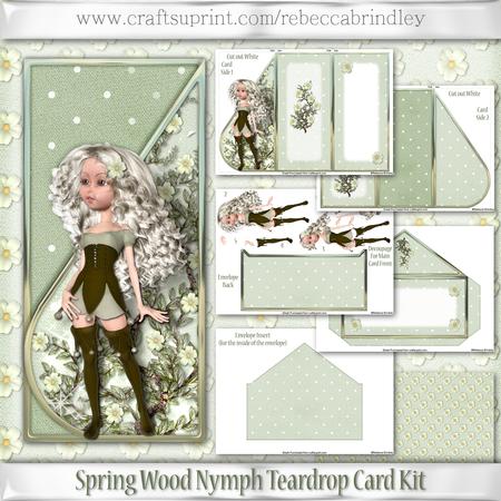 Spring Wood Nymph Teardrop Card Kit