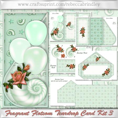 Fragrant Flotsom Teardrop Card Kit 3