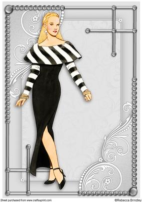 Flirty Frocks in Charcoal A4