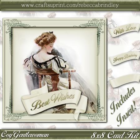Coy Gentlewoman 8x8 Card Kit