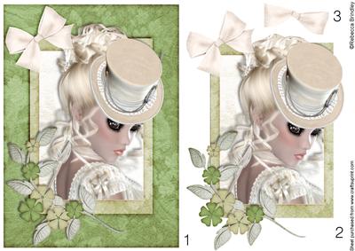 Top Hat Totty 3 Decoupage