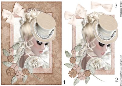 Top Hat Totty 4 Decoupage