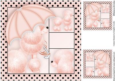 Fifi Fantastic 8x8 Card Front in Peach