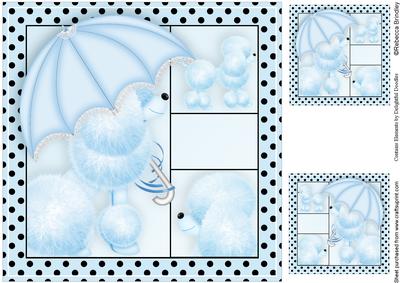 Fifi Fantastic 8x8 Card Front in Blue
