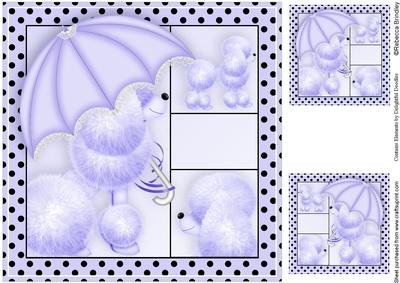 Fifi Fantastic 8x8 Card Front in Blueberry