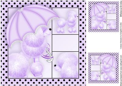 Fifi Fantastic 8x8 Card Front in Purple