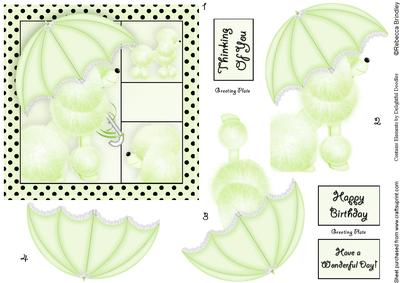 Fifi Fantastic 5x5 Decoupage in Mint