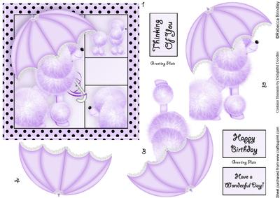 Fifi Fantastic 5x5 Decoupage in Purple