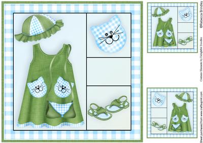 Little Miss 8x8 Card Front in Sky and Forest