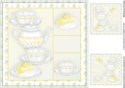 Time 4 Tea 8x8 Card Front in Lemon