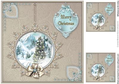 Winter Through the Looking Glass 8x8 Card Front - Coffee
