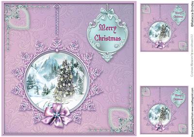 Winter Through the Looking Glass 8x8 Card Front - Blackberry