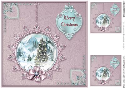 Winter Through the Looking Glass 8x8 Card Front - Mulberry