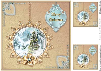 Winter Through the Looking Glass 8x8 Card Front - Caramel