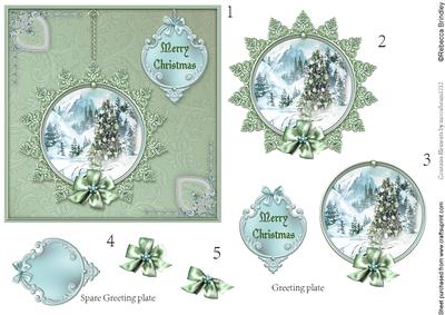 Winter Through the Looking Glass 5x5 Decoupage - Mint