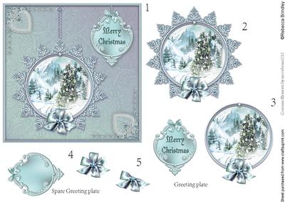 Winter Through the Looking Glass 5x5 Decoupage - Ice