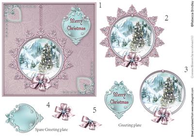 Winter Through the Looking Glass 5x5 Decoupage - Mulberry