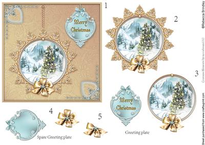 Winter Through the Looking Glass 5x5 Decoupage - Caramel
