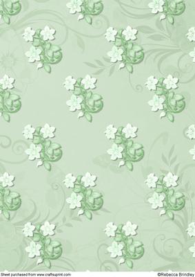Oval Cross in Forest Green Backing Paper 2