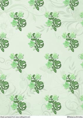 Oval Cross in Forest Green Backing Paper 1