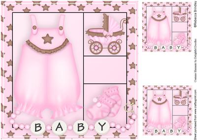 Baby Bloomers 8x8 Card Front in Pink