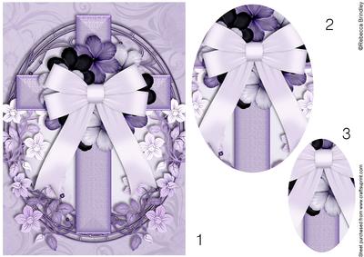 Oval Cross in Lilac Pyramid