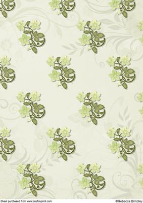 Oval Cross in Light Green Backing Paper 1