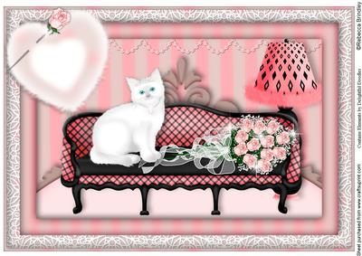 Princess Kitty A4 in Red (blank Greeting)
