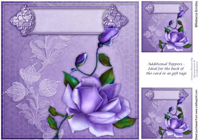 8x8 Twilight Rose Card Front