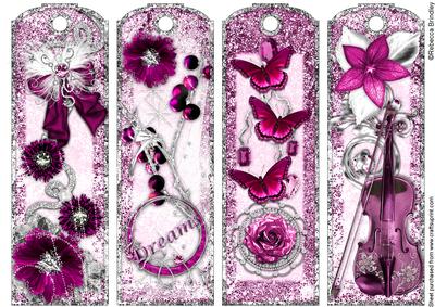 Crystal Dreams Bookmarks in Morganite