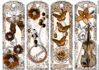 Crystal Dreams Bookmarks in Citrine