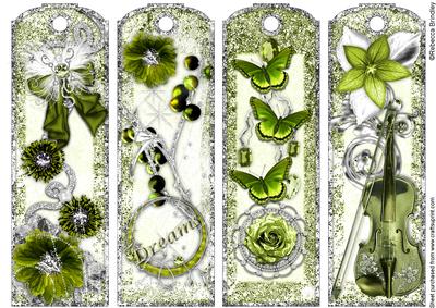 Crystal Dreams Bookmarks in Peridot