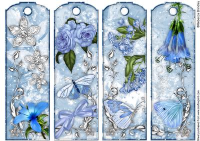Heaven Scent Bookmarks in Sky Blue