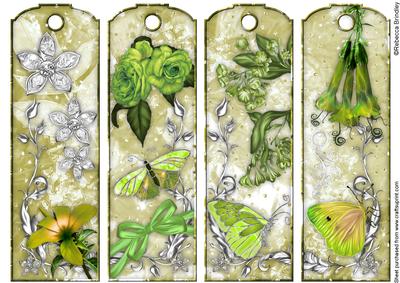 Heaven Scent Bookmarks in Apple Green