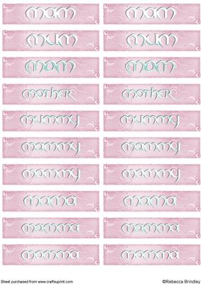 Nameplates for Mother in Pastel Pink/blue