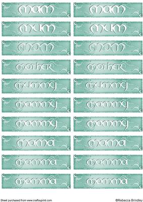 Nameplates for Mother in Turquoise