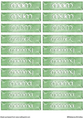 Nameplates for Mother in Green