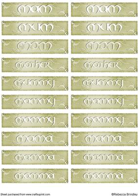Nameplates for Mother in Olive