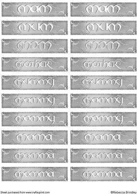 Nameplates for Mother in Silver