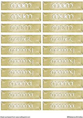 Nameplates for Mother in Gold