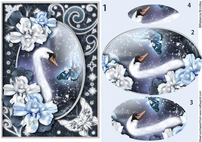Midnight Swan in Blue Pyramid