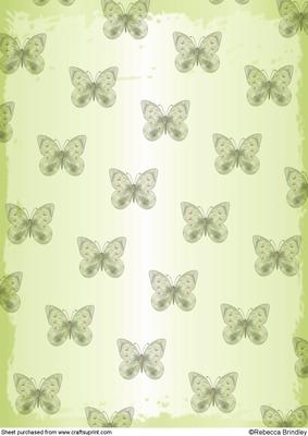 Minty Flowerheads Over Heel Backing Paper Two