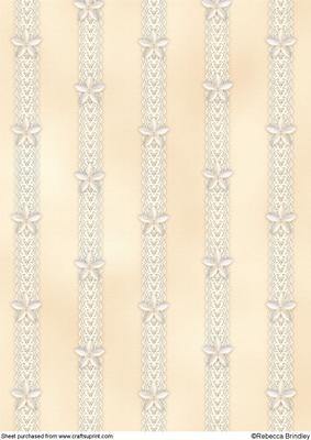 Catseye N Lace Backing Paper in Peach