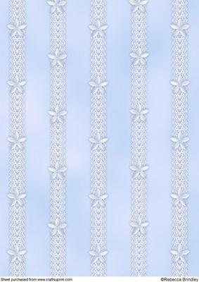 Catseye N Lace Backing Paper in Blue