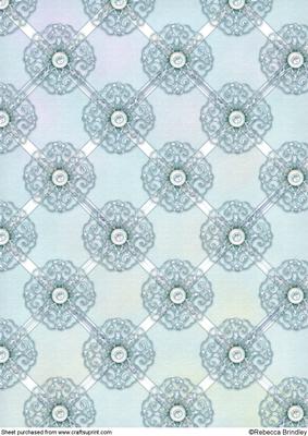 Opalescent Lattice Backing Paper in Turquoise