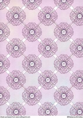 Opalescent Lattice Backing Paper in Pink