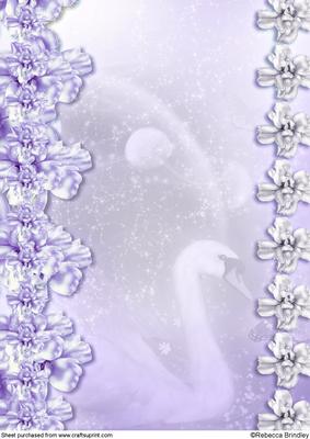 Midnight Swan in Purple Backing Paper 1