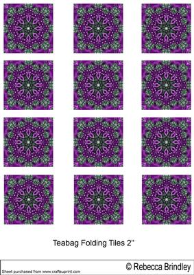 Purple Christmas Candy Canes 2 Inch Tiles V2