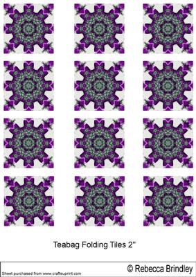 Purple Christmas Candy Canes 2 Inch Tiles V1